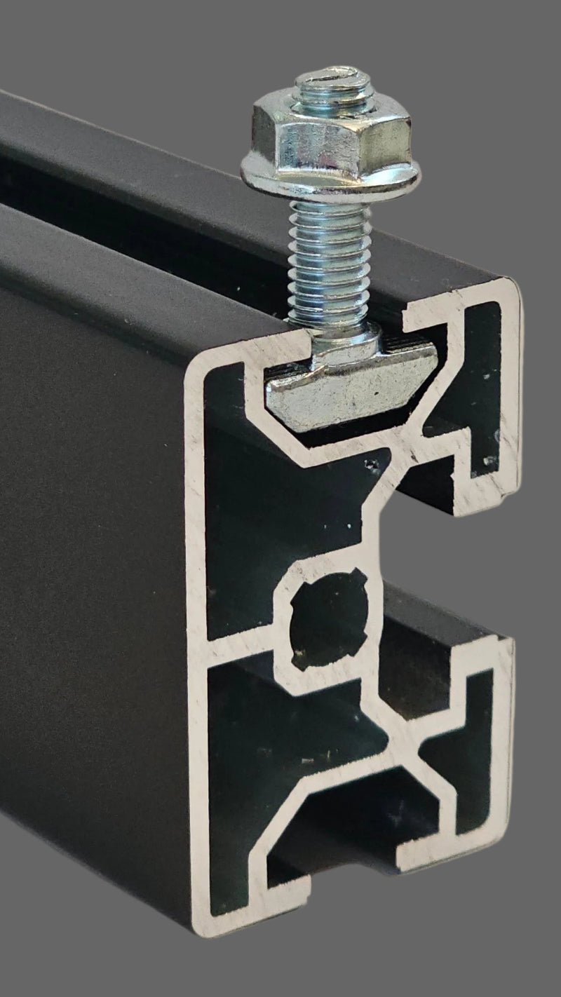 Hammerkopfschraube und Bundmutter für Nut8B M6 an Aluminiumprofil