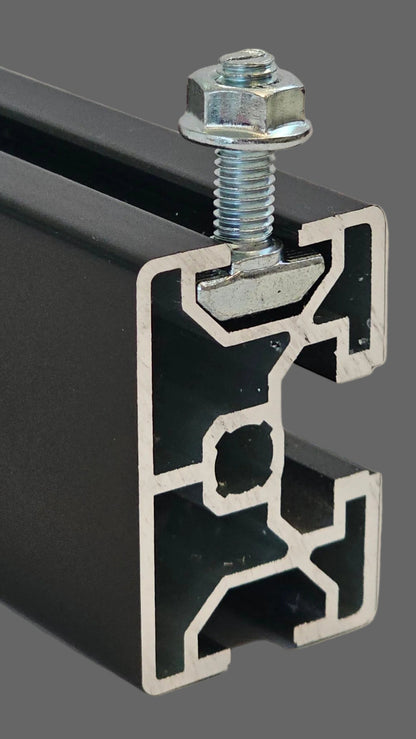 Hammerkopfschraube und Bundmutter für Nut8B M6 an Aluminiumprofil