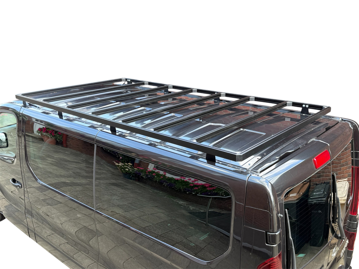 MyDachtraeger Dachträger Dachträger - Opel Vivaro B(Bj. 2014-2018), Renault Traffic 3(Bj. 2014-2019), Fiat Talento(Bj. 2016-2021) linke Seite leicht robust stabil schwarz aluminium
